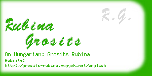 rubina grosits business card